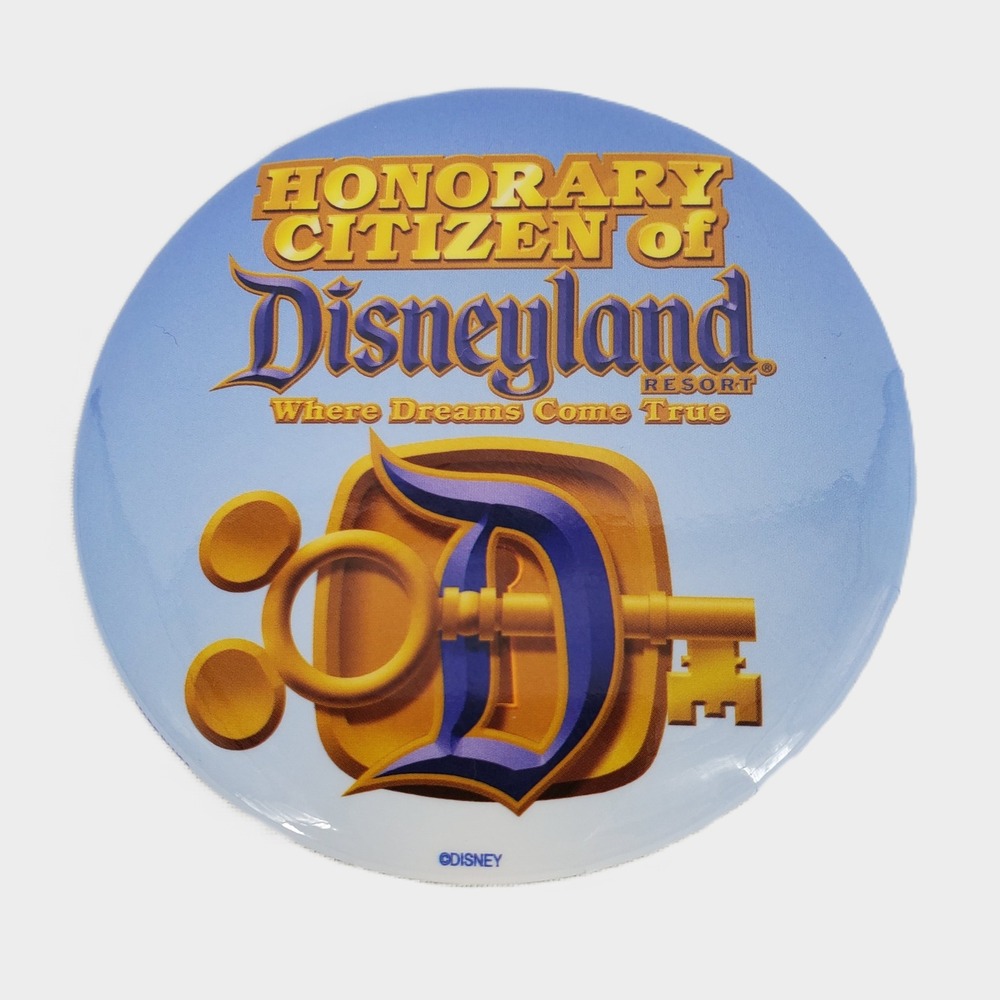 Disney Honorary Citizen of Disneyland Resort Button Pin Where Dreams Come True